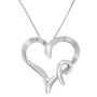 Collar con colgante en forma de corazón en plata de ley, foto 2