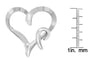 Collar con colgante en forma de corazón en plata de ley, foto 4