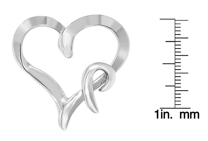 Collar con colgante en forma de corazón en plata de ley, foto 4