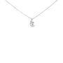 Collar con colgante solitario en espiral con diamante de 1/10 ct. p.t. en oro blanco de 10K, foto 1