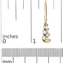 Collar con colgante de remolino y gota de 3 piedras con diamantes de 1/4 ct. p.t. en oro amarillo de 10K, foto 5