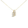 1 5/8 Ct. T.W. Princess and Baguette Diamond Duo Bar Pendant Necklace in 14K Yellow Gold, photo 1