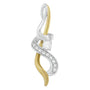 1/5 Ct. T.W. Espira Diamond Intertwined Swirl Pendant Necklace in 10K Two-Tone Gold, photo 3