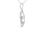 Collar con colgante de espiral en capas Espira con diamantes talla redonda de 1/8 ct. p.t. en oro blanco de 10K, foto 4