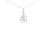 Collar con colgante de espiral en capas Espira con diamantes talla redonda de 1/8 ct. p.t. en oro blanco de 10K, foto 5
