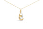 1/10 Ct. T.W. Espira Round-Cut Diamond Swirl Pendant Necklace in 10K Two-Tone Gold, photo 1