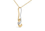 1/10 Ct. T.W. Espira Round-Cut Diamond Swirl Pendant Necklace in 10K Two-Tone Gold, photo 4