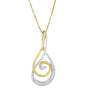 Collar con colgante de espiral brillante Espira con diamantes talla redonda de 1/6 ct. p.t. en oro de dos tonos de 10K, foto 1
