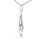 1/10 Ct. T.W. Espira Round Diamond Accented Open Cascade Twist Pendant Necklace in 10K White Gold, photo 4