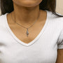 1/10 Ct. T.W. Espira Round Diamond Accented Open Cascade Twist Pendant Necklace in 10K White Gold, photo 3