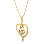 0.03 Ct. T.W. Espira Diamond-Accented Round-Cut Diamond Swirl Open Heart Pendant Necklace in 10K Yellow Gold, photo 4