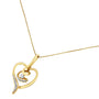 0.03 Ct. T.W. Espira Diamond-Accented Round-Cut Diamond Swirl Open Heart Pendant Necklace in 10K Yellow Gold, photo 5