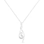 1/10 Ct. T.W. Espira Diamond Swirl Pendant Necklace in 10K White Gold, photo 2
