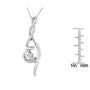 1/10 Ct. T.W. Espira Diamond Swirl Pendant Necklace in 10K White Gold, photo 5