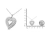 Collar con colgante de corazón en racimo con diamantes baguette de 1 1/2 ct. p.t. en plata de ley, foto 10