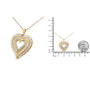 Collar con colgante de corazón en racimo con diamantes baguette de 1 1/2 ct. p.t. en plata de ley, foto 9