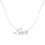 Collar con colgante de amor en cursiva con diamantes de 1/4 ct. p.t. en plata de ley, foto 2