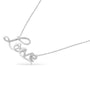 Collar con colgante de amor en cursiva con diamantes de 1/4 ct. p.t. en plata de ley, foto 4