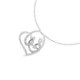 1/6 Ct. T.W. Diamond Mother and Child Heart Pendant Necklace in Sterling Silver, photo 4