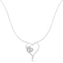 1/10 Ct. T.W. 12 Diamond Polished Heart Pendant Necklace in Sterling Silver, photo 2