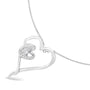1/10 Ct. T.W. 12 Diamond Polished Heart Pendant Necklace in Sterling Silver, photo 4