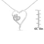 1/10 Ct. T.W. 12 Diamond Polished Heart Pendant Necklace in Sterling Silver, photo 5