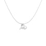 1/10 Ct. T.W. Round Brilliant-Cut Diamond Accented Open Heart with Love Pendant Necklace in Sterling Silver, photo 4