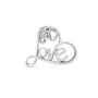 1/10 Ct. T.W. Round Brilliant-Cut Diamond Accented Open Heart with Love Pendant Necklace in Sterling Silver, photo 5