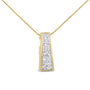 1 1/2 Ct. T.W. Princess-Cut Diamond Greek Column Pendant Necklace in 14K Yellow Gold, photo 1