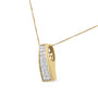1 1/2 Ct. T.W. Princess-Cut Diamond Greek Column Pendant Necklace in 14K Yellow Gold, photo 2
