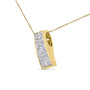 1 1/2 Ct. T.W. Princess-Cut Diamond Greek Column Pendant Necklace in 14K Yellow Gold, photo 4