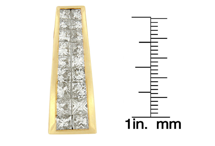1 1/2 Ct. T.W. Princess-Cut Diamond Greek Column Pendant Necklace in 14K Yellow Gold, photo 5