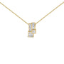 1 1/2 Ct. T.W. Princess and Baguette-Cut Diamond Geometric Pendant Necklace in 14K Yellow Gold, photo 1