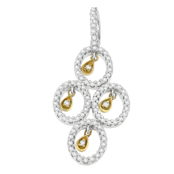 2/5 Ct. T.W. Round Diamond Pendant Necklace in 14K Two-Tone Gold, photo 1