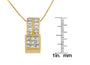 1 1/4 Ct. T.W. Princess and Baguette-Cut Geometric Inspired Diamond Pendant Necklace in 14K Yellow Gold, photo 5