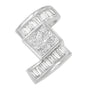 1 2/5 Ct. T.W. Princess and Baguette-Cut Diamond Zig Zag Pendant Necklace in 14K White Gold, photo 2