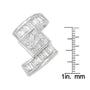 1 2/5 Ct. T.W. Princess and Baguette-Cut Diamond Zig Zag Pendant Necklace in 14K White Gold, photo 4