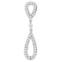 Collar con colgante de doble gota con diamantes redondos de 1/4 ct. p.t. en oro blanco de 14K, foto 1
