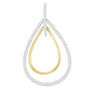 1 Ct. T.W. Round-Cut Diamond Double Burst Pendant Necklace in 14K Two-Tone Gold, photo 1
