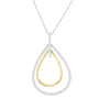 1 Ct. T.W. Round-Cut Diamond Double Burst Pendant Necklace in 14K Two-Tone Gold, photo 2
