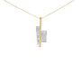 Collar con colgante de llave con diamantes baguette princesa de 1 7/8 ct. p.t. en oro amarillo y blanco de 18K, foto 2