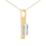 Collar con colgante de llave con diamantes baguette princesa de 1 7/8 ct. p.t. en oro amarillo y blanco de 18K, foto 4
