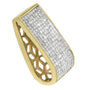 Collar con colgante de bloque con diamantes talla princesa de 2 5/8 ct. p.t. en oro amarillo de 14K, foto 2