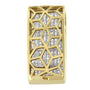 Collar con colgante de bloque con diamantes talla princesa de 2 5/8 ct. p.t. en oro amarillo de 14K, foto 3