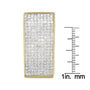 Collar con colgante de bloque con diamantes talla princesa de 2 5/8 ct. p.t. en oro amarillo de 14K, foto 5