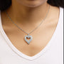 1 Ct. T.W. Baguette Diamond Composite Open Heart Pendant Necklace in Sterling Silver, photo 5