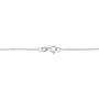Collar con colgante de corazón en racimo con diamantes redondos y baguette de 1 1/4 ct. p.t. en plata de ley, foto 4