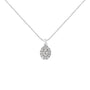 1 1/2 Ct. T.W. Diamond Oval Cluster Pendant Necklace in Sterling Silver, photo 1