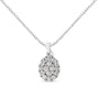 1 1/2 Ct. T.W. Diamond Oval Cluster Pendant Necklace in Sterling Silver, photo 4