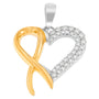 1/4 Ct. T.W. Two-Tone Round-Cut Diamond Pendant Necklace in Sterling Silver, photo 1